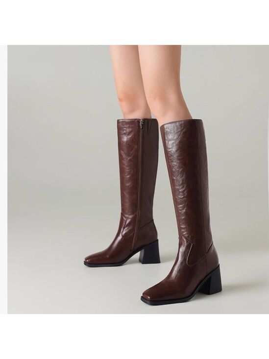 AIUNIIND Shoes - Brown Knee High Women's Boots